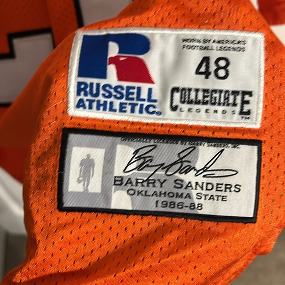 Gently loved authentic Barry Sanders #21 OKLAHOMA STATE jersey - Picture 6 of 6